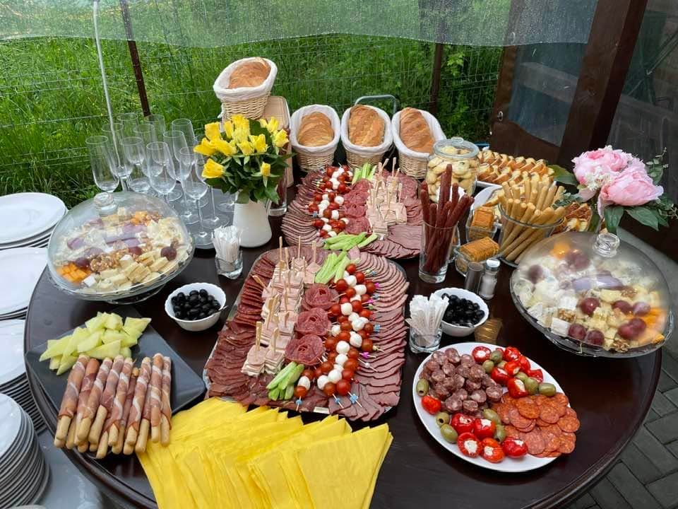 Appetiser platters prepared for an event